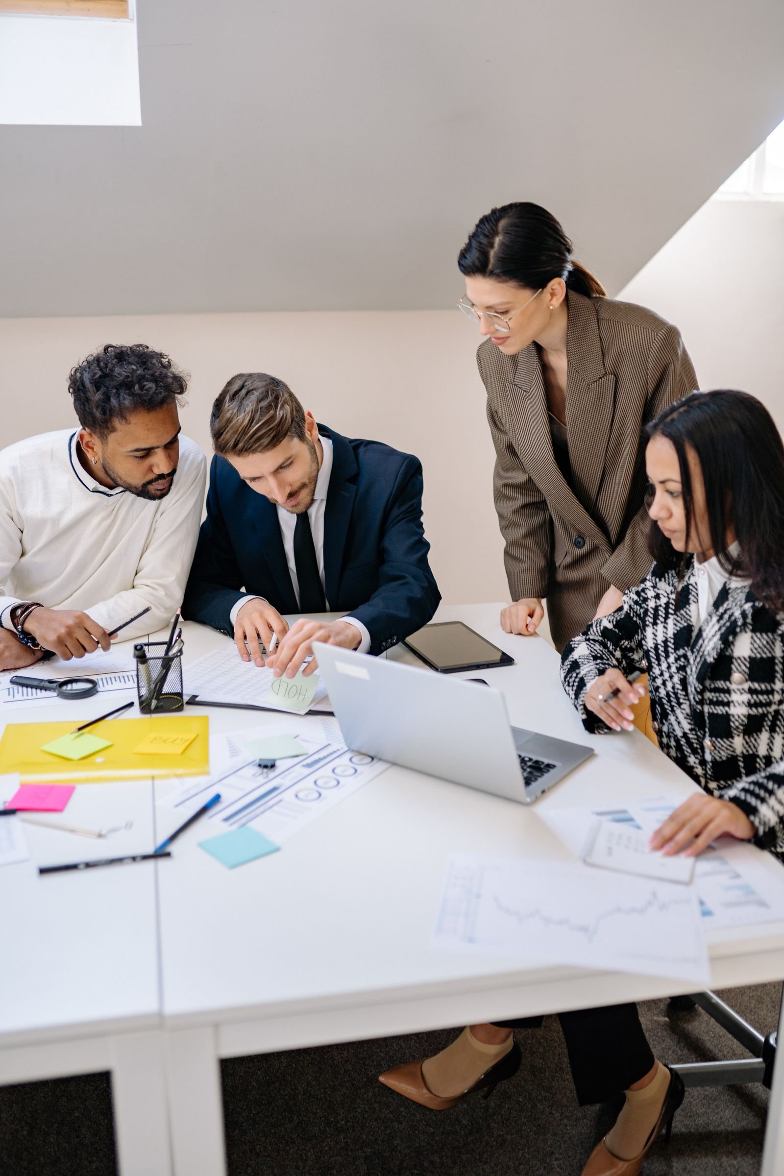 Digital marketing team reviewing analytics